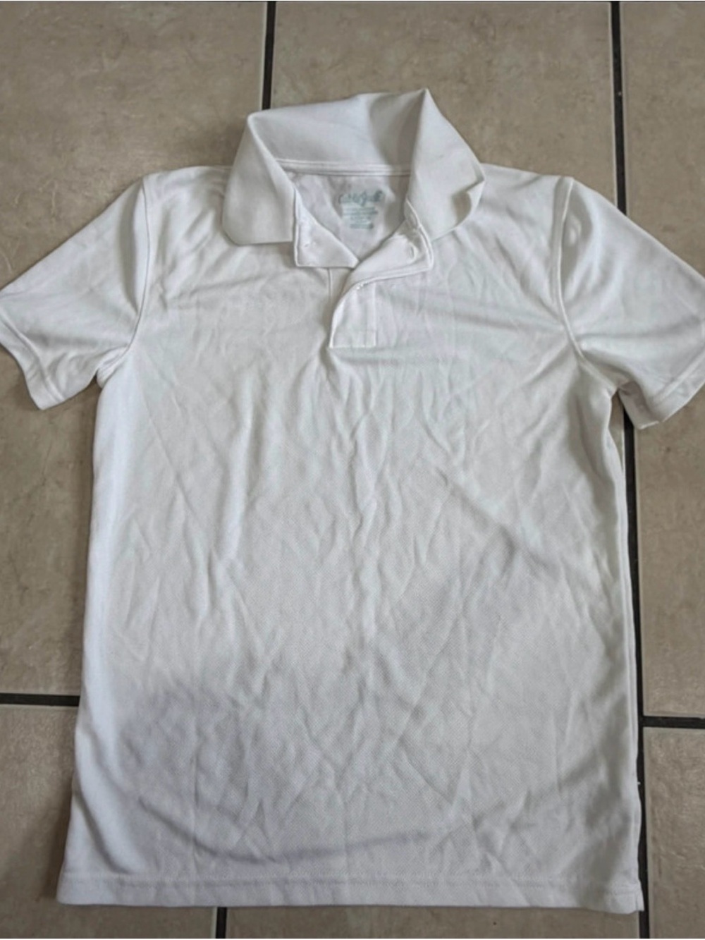 Cat & Jack White Short-Sleeve Polo Shirt